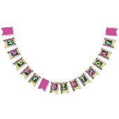 Bloemen en champignonbroed vlaggetjes