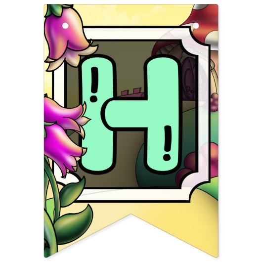 Bloemen en champignonbroed vlaggetjes (Tweede vlag)