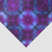 Bloemen en cirkels Tie Dye Tissue Paper Blue Paars Tissuepapier (Detail)
