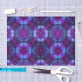 Bloemen en cirkels Tie Dye Tissue Paper Blue Paars Tissuepapier (Craft)