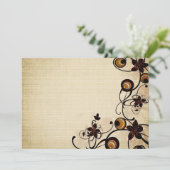 bloemen en cirkels Uitnodiging (Staand voorkant)