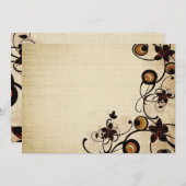 bloemen en cirkels Uitnodiging (Voorkant / Achterkant)