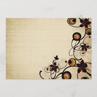 bloemen en cirkels Uitnodiging