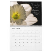 Bloemen en citaten kalender (Mar 2026)