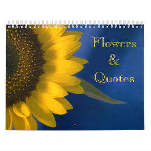 Bloemen en citaten kalender