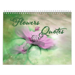Bloemen en Citaten Wall Agenda Kalender