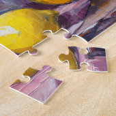 Bloemen en citroenen Modern Stilleven Legpuzzel (Zijkant)