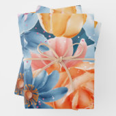 Bloemen en Confetti Inpakpapier Vel (In situ)