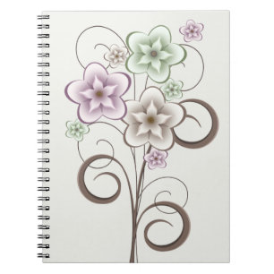 Bloemen en Curls-laptop Notitieboek