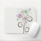 Bloemen en Curls Mousepad Muismat (Met muis)