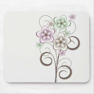 Bloemen en Curls Mousepad Muismat