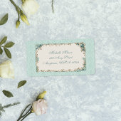  Bloemen en Damask Gepersonaliseerd Etiket