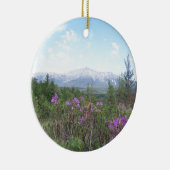 Bloemen en de Berg Keramisch Ornament (Rechts)