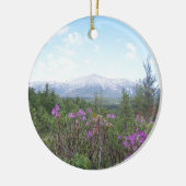 Bloemen en de Berg Keramisch Ornament (Links)