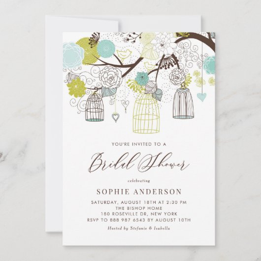 Bloemen en de Uitnodiging van de Bridal van de Bie (Voorkant)