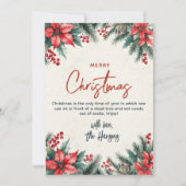 Bloemen en dennen brunches Vrolijk Kerstmis Custom Feestdagenkaart (Voorkant)