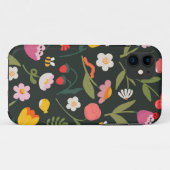 Bloemen en dieren. iPhone hoesje ontwerp (Achterkant (horizontaal))