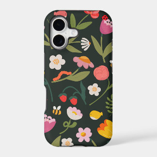 Bloemen en dieren. iPhone hoesje ontwerp