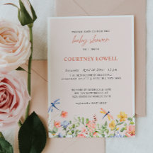 Bloemen en Dragonflies Boho Garden Baby shower