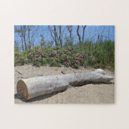 Bloemen en drijfhout legpuzzel