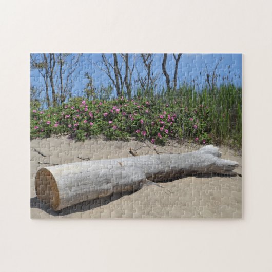 Bloemen en drijfhout legpuzzel (Horizontaal)