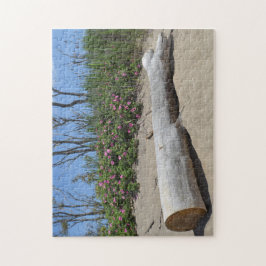 Bloemen en drijfhout legpuzzel