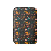 Bloemen en droog bladeren badmat (Voorkant Verticaal)