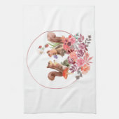 Bloemen en eekhoorntjes handdoeken (Verticaal)