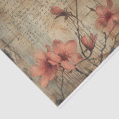 Bloemen en een jonge vrouw tissuepapier (Detail)