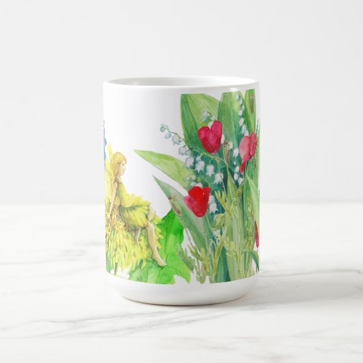 Bloemen en een paardenbloem Fairy waterverf schild Koffiemok (Center)