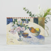 Bloemen en een schaal fruit | Paul Gauguin (Staand voorkant)