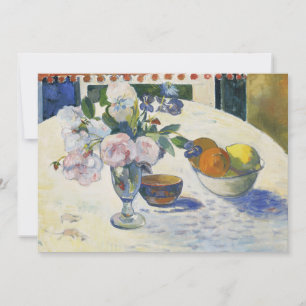 Bloemen en een schaal fruit   Paul Gauguin