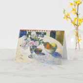 Bloemen en een schaal fruit | Paul Gauguin Kaart (Gele Bloem)