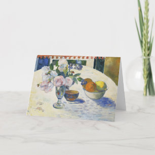 Bloemen en een schaal fruit   Paul Gauguin Kaart