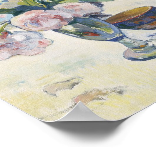 Bloemen en een schaal fruit | Paul Gauguin Poster (Hoek)