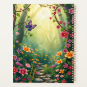 Bloemen en een vlinder in een betoverd regenwoud planner (Achterkant)
