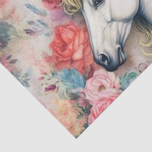  bloemen en eenhoorn tissuepapier (Detail)