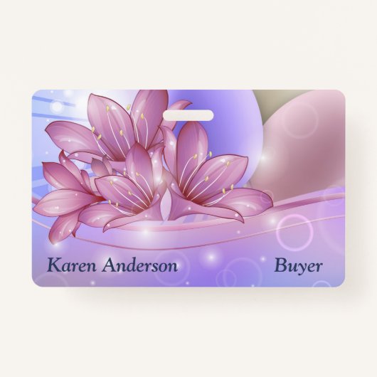 Bloemen en eieren op een kleurrijke pastelachtergr badge (Voorkant)