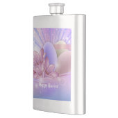 Bloemen en eieren op een kleurrijke pastelachtergr flacon (Links)