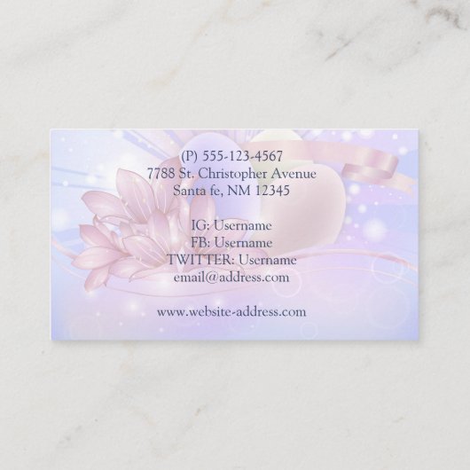 Bloemen en eieren op een kleurrijke pastelachtergr visitekaartje (Achterkant)