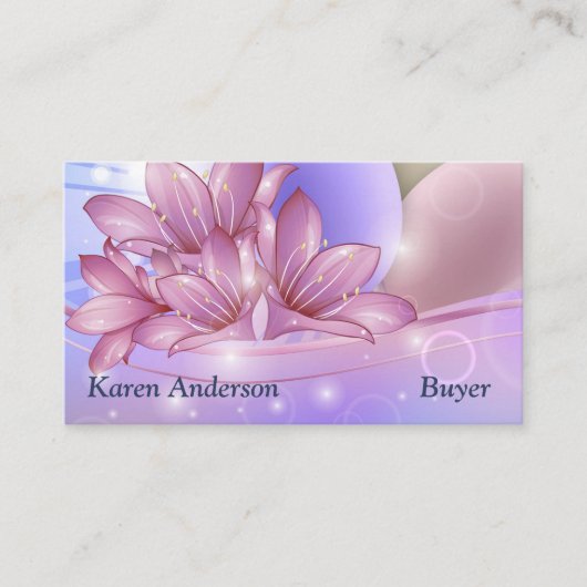 Bloemen en eieren op een kleurrijke pastelachtergr visitekaartje (Voorkant)