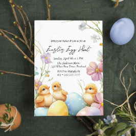 Bloemen en eieren Paaseieren Hunt Kaart