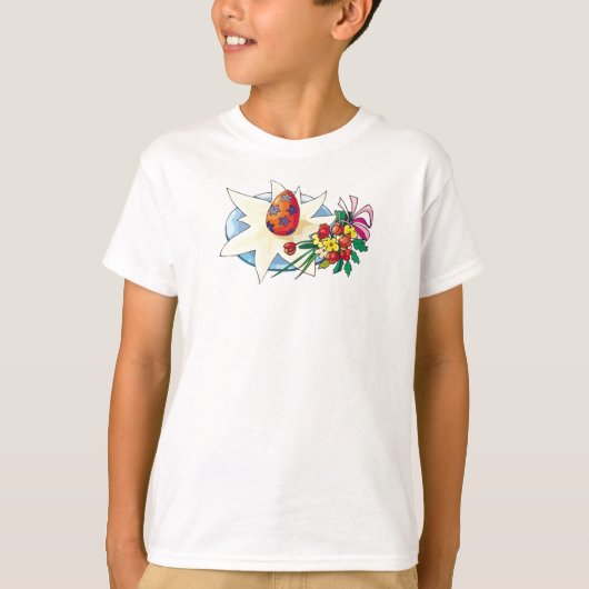 Bloemen en eieren - t-shirt (Voorkant)