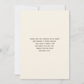 Bloemen en Eiffeltoren Parijs Patroon Bedankkaart (Achterkant)