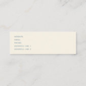 Bloemen en Eiffeltoren Parijs Patroon Mini Visitekaartje (Achterkant)