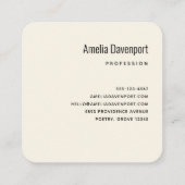 Bloemen en Eiffeltoren Parijs Patroon Vierkante Visitekaartje (Achterkant)