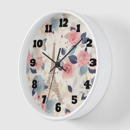 Bloemen en Eiffeltoren Parijs Reispatroon (Hoek)