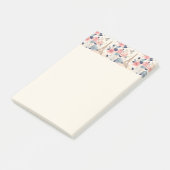 Bloemen en Eiffeltoren Parijs Reispatroon Post-it® Notes (Schuin)