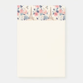 Bloemen en Eiffeltoren Parijs Reispatroon Post-it® Notes (Voorkant)