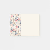 Bloemen en Eiffeltoren Parijs Reispatroon Post-it® Notes (Voorkant)